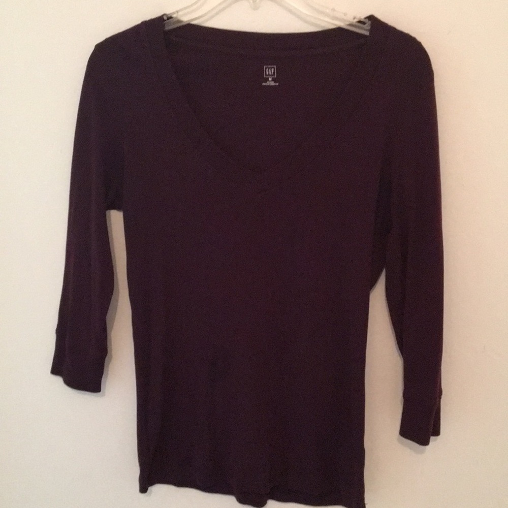 Gap purple 3/4 sleeve tee